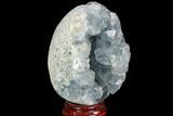 Crystal Filled Celestine (Celestite) Egg Geode - Madagascar #100039-2